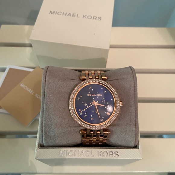 MK Darci Blue Quartz Watch - Picture 1 of 4
